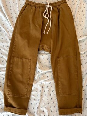 Longway Patch Canvas Surf Pant Ankle Cropped Drawstring Pants - Women